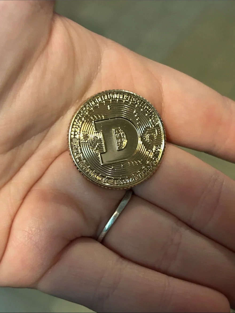 Gold Dogecoin Collectible Coin for Men